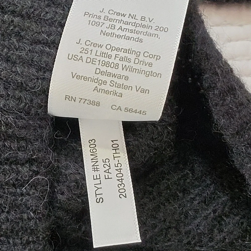 Madewell Alpaca Blend Sweater Women L Large True Black NEW Long Sleeve Crew Neck